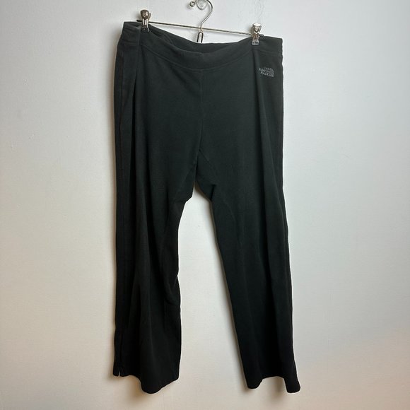 North Face Black Fleece Straight Leg Sweatpants Sz M - Picture 1 of 9